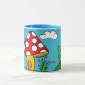 schattige rode paddenstoel mok (Midden)