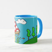 schattige rode paddenstoel mok (Voorkant rechts)