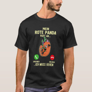 Schattige rode panda aziatische panda dame verzorg t-shirt