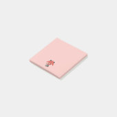 Schattige Rode Panda Barista Post-it® Notes (Schuin)