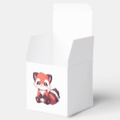schattige rode panda bedankdoosjes (Geopend)