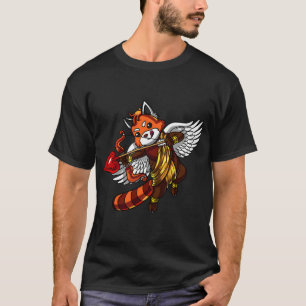 Schattige Rode Panda Beer Cupido T-shirt