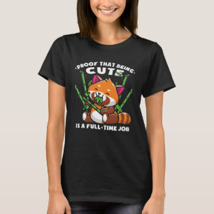 Schattige Rode Panda Kinderen T-shirt