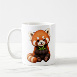 Schattige Rode Panda met Bamboe Koffiemok
