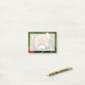 Schattige Rode Panda Post-it® Notes (Op bureau)