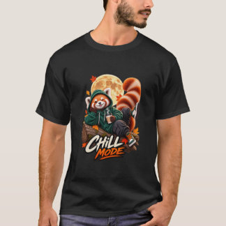 Schattige Rode Panda Relax Modus T-shirt