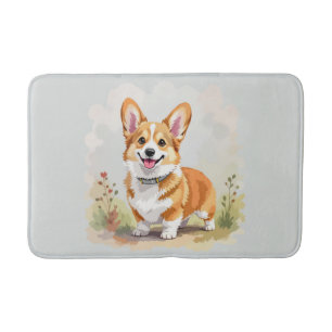 Schattige rode Pembroke Welsh Corgi hond Badmat
