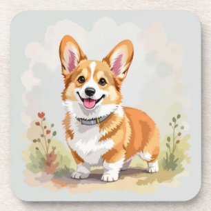 Schattige rode Pembroke Welsh Corgi hond Bier Onderzetter