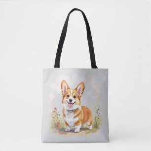 Schattige rode Pembroke Welsh Corgi-hond Draagtas