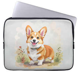 Schattige rode Pembroke Welsh Corgi hond Laptop Sleeve