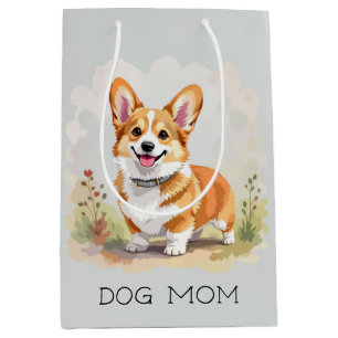 Schattige rode Pembroke Welsh Corgi hond Medium Cadeauzakje