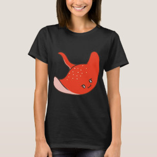 Schattige rode pijlstaartrog t-shirt