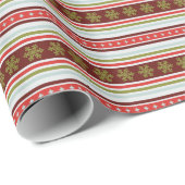 schattige rode strepen met cadeauomslag voor snowf cadeaupapier (Rol Hoek)