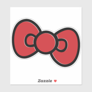 Schattige Rode Strik Whimsisch Verjaardagsfeestje Sticker