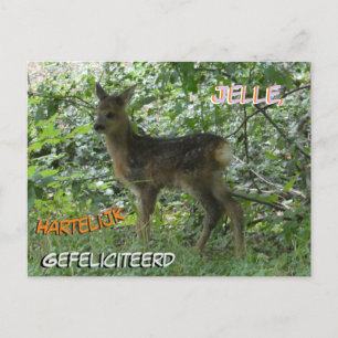 Schattige Roe Deer in het Forrest Birthday Briefka Briefkaart
