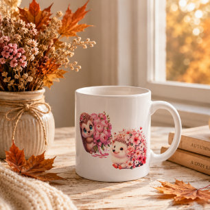 Schattige Romantische Egel Espresso Kop – Bloemend