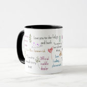 Schattige Romantische Quotes Aesthetic Mok Kunst (Voorkant links)