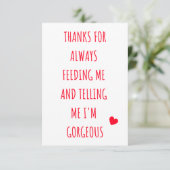 Schattige romantische Valentijnskaart voor hem Bedankkaart (Staand voorkant)