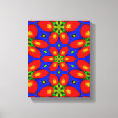 Schattige rood bloemmotief canvas afdruk (Voorkant)