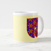 Schattige rood bloemmotief extra grote beker (Voorkant rechts)