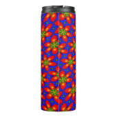 Schattige rood bloemmotief thermosbeker (Achterkant)