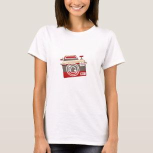 Schattige Rood Camera Liefde Hart Fotografie Grafi T-shirt