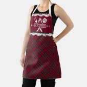 Schattige Rood en Groen Buffel Plaid Nana's Kerst Schort (Insitu)