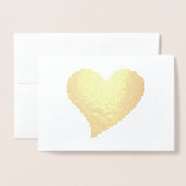 Schattige rood groot hart minimalistisch modern Va Folie Kaarten (Voorkant met envelop)