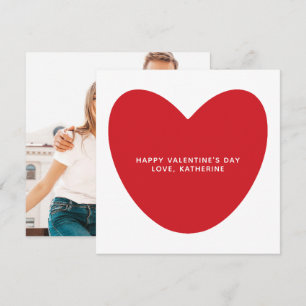 Schattige rood hart aangepaste tekst foto Valentij Kaart