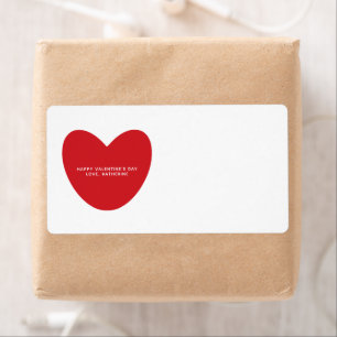 Schattige rood hart gepersonaliseerde blanco Valen Etiket