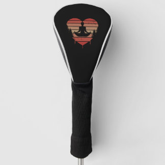 Schattige Rood  Hart Yoga 80s Valentijnsdag Liefde Golfheadcover