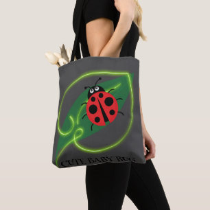 Schattige Rood lieveheersbeestje Green Love Leaf g Draagtas