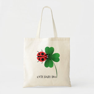 Schattige rood lieveheersbeestje op Lucky leaf Kin Tote Bag