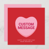 Schattige rood roze aangepaste conversatie hartkaa (Voorkant / Achterkant)