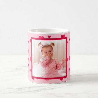 Schattige Rood Roze Familie Foto Valentijns Koffiemok