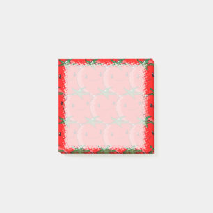 Schattige rood tomatenpatroon douane post-it® notes