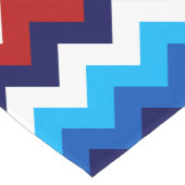 Schattige Rood Wit Blauw Chevrons Grote Tafelloper (Hoek)