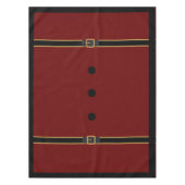 Schattige Rood Zwart Goud Santa Belt Kerstversieri Tafelkleed (Voorkant)