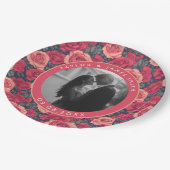 Schattige Roos bruiloft Borden voor receptie Papieren Bordje (Gekanteld)