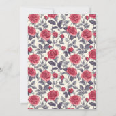 Schattige Roos Flower Photo Sla de datum Kaart (Achterkant)