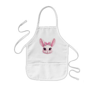 Schattige Roos Paashaas Gift Baby Meisje T-shirt Kinder Schort