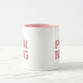 Schattige Roze Aangepaste Naam Script Persoonlijk Mok (Midden)