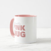 Schattige Roze Aangepaste Naam Script Persoonlijk Mok (Voorkant links)