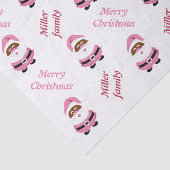 Schattige roze Afro-Amerikaans Kerstman Kerstmis Tissuepapier (Detail)