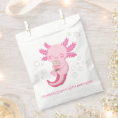 Schattige Roze Axolotl Bubble Boba Tea Verjaardags Bedankzakje (Geknipt)
