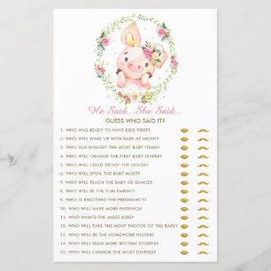 Schattige roze baby biggetje Hij zei dat ze spel z