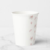 Schattige Roze Baby Buggy Baby shower Papieren Bekers (Rechts)