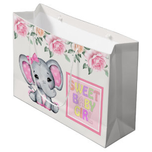 Schattige roze Baby olifant lief baby meisje Groot Cadeauzakje