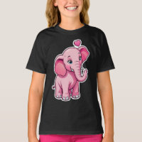 Schattige roze Baby olifant met liefde