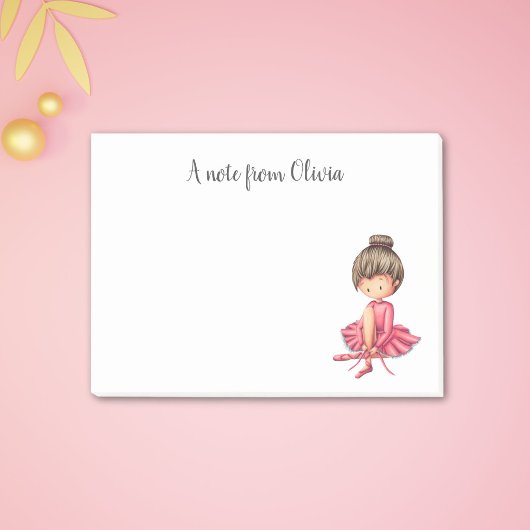 Schattige Roze Ballerina Post-it® Notes